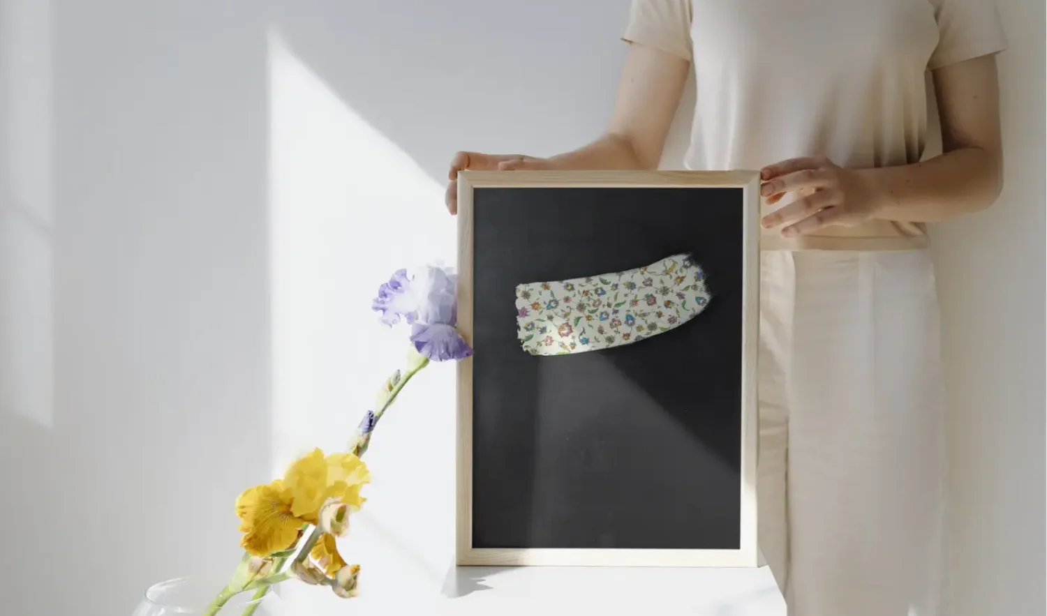 Traditional Art Portfolio Website in Black Blue Ivory Dark Experimental Style